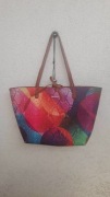Duża torba shopperka Desigual tęczowa