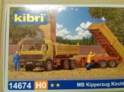 Mercedes wywrotka z przyczepą tandem  KIBRI  14674  1/87