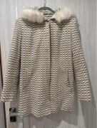 Płaszczyk kurtka kremowa w ażurowy wzór Smuda M/L