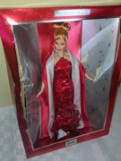 Barbie Collector Edition Red Silver Gown Metallic 