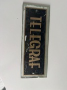 Telegraf tabliczka szklana 1939