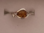 Pierścionek srebro 925 z bursztynem r 19
