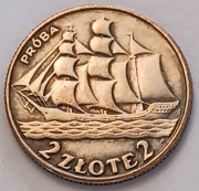 2 ZŁOTE 1936 ŻAGLOWIEC - PRÓBA  - KOPIA
