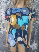 Bluzka damska Karina oversize, kolorowy kwiatowy wzór, Karina 