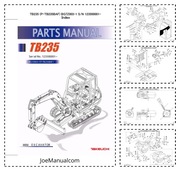 Takeuchi TB235 Compact Excavator Parts Manual Katalog części