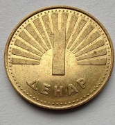 MACEDONIA 1 Denar 1993 okołoMENNICZA 