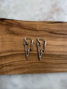 Srebrne kolczyki pioruny 3 cm