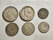 6 monet srebrnych: Krajcary i korony