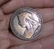 Moneta One Penny 1899 Wielka Brytania UK (królowa Wiktoria)
