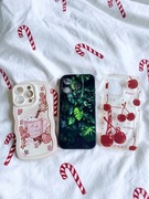 Zestaw 3 etui pokrowców case na iPhone 15 pro monstera wisienki plants