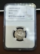 Zygmunt III Waza - trojak 1593 Malbork - NGC MS61