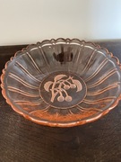 Miska art deco kolor łososiowy