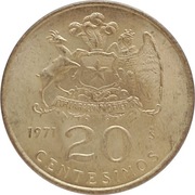 Chile 20 centesimos 1971, KM#195