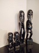 Drewniane figurki afrykańskie rękodzieło 