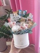 Flowerbox komunijny komunia prezent box słodyczy 