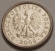 50 gr groszy 2009 r. z podwójnym rantem na awersie