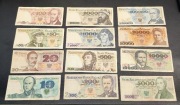 Zestaw banknotów z PRL