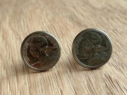 Black Week Spinki do mankietów z monet 10 centimów francuskich (1993-1995)