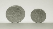Zestaw 1 Rubel, 50 Kopiejek ZSRR / Rosja, 50. rocznica rewolucji, 1967 r.