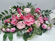 Kompozycja wiązanka stroik wiosenny magnolie osłonka  sztuczne 