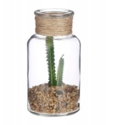 Sztuczny kwiat SUKULENT w szkle 12,5 cm 