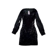 Sukienka czarna wieczorowa z cekinami Girl Flamingo rozmiar XL 42