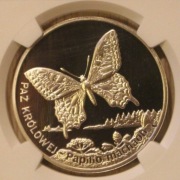 20 ZŁ 2001 PAŹ KRÓLOWEJ - MOTYL  NGC PF 70 UNIKAT
