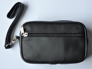 Saszetka mała z skóry naturalnej czarna