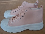 Wysokie Różowe Trampki Damskie Sznurowane 41