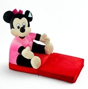 Fotelik pluszowy leżanka Myszka Minnie Miki materac prezent święta