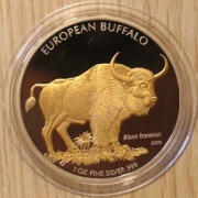 BIZON EUROPEJSKI - 5 $ DOLARÓW 2009 COOK  1 OZ - SREBRO 999 + CERTYFIKAT 