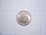 Holandia moneta 10 centów 1962 nikiel