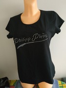 PHILIPP PLEIN__ CZARNY T-SHIRT PRINT CYRKONIE _BDB___38/40