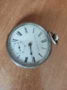Vintage Elgin 1876, 7j 18s  Silver Pocket Watch