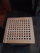  Stolik drewniany ażurowy HOL IKEA akacjowy albo skrzynia ze schowkiem  