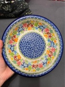 Piękny, ręcznie wykonany, polski talerz ceramiczny