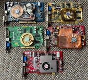 STARE KARTY GRAFICZNE KOLEKCJONERSKIE NIESPRAWNE ZESTAW 6