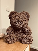 Miś zrobiony z wiecznych róż 32 cm