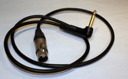 Kabel JACK 6.3mm KĄTOWY XLR GNIAZDO NEUTRIK 1m