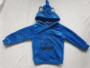 pluszowa bluza sonic 110/116 h&m ciepła zimowa misiowa futerkowa milutka