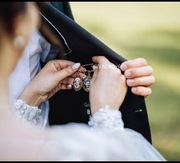 Medalion zawieszka agrafka ze zdjęciem tekstem marynarki ślub