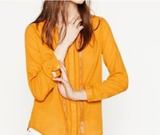 Koszula Zara 100% bawełna piękny miodowy kolor