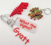 Brelok zestaw: What the sigma?, Gyatt, Dinozaur, Pająk OKAZJA 
