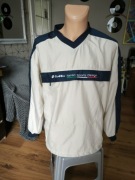 Lotto bluza męska M vintage kremowa granat retro wiatrówka oversize