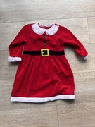 Sukienka świąteczna Mikołajki 12-18 m-cy Primark