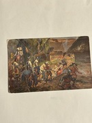 W.KOSSAK.ŁOWY NA LUDZI.PRZEDWOJENNA POCZTÓWKA.