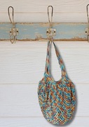 Torba z siatki, paryżanka, ręcznie robiona, boho