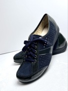 Półbuty skórzane granatowe Helvesko r.41 komfortowe zdrowotne