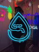 Kran Wodny Neon Napis LED. Instalacja Wodociągowa Reklama Świetlna