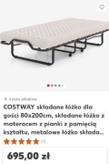 Skladane łóżko hotelowe  costway